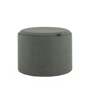 Пуф с ящиком Хюгге L букле темно-серый