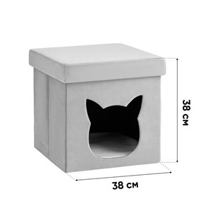 Пуф|Stool Group|Store Pet коричневый складной с ящиком