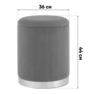 Пуф|Stool Group|Эмили с ящиком серебро вельвет зелёный