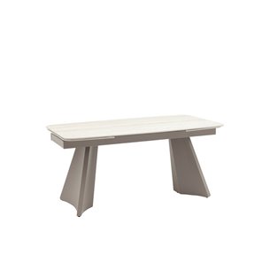 Стол обеденный Eliora 160-240*90 см серая керамика