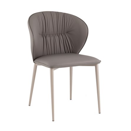 Стул обеденный Deia серая экокожа серые ножки