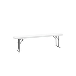 Скамейка складная 152*25*42 см белая