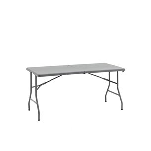 Стол-чемодан складной 152*74*74 серый