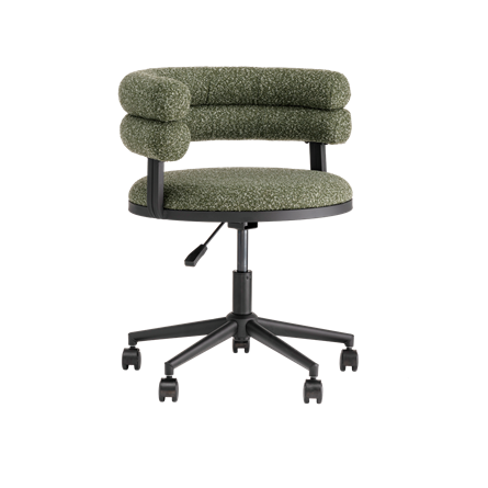 Стул офисный Ponty зелёный чёрные ножки