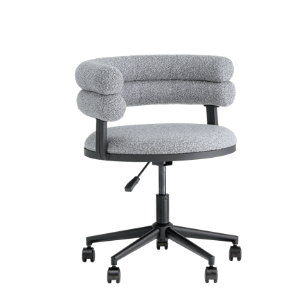 Стул офисный Ponty серый чёрные ножки