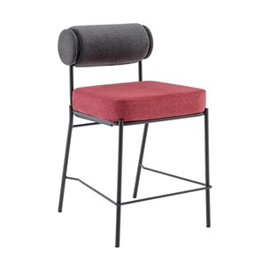 Стул полубарный Ponpoun тёмно-серый бордо