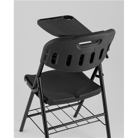 Стулья складные|Stool Group|банкетный со столиком и полкой черный