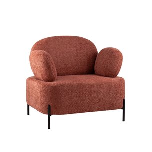 Кресло Кэнди ткань букле коралловый