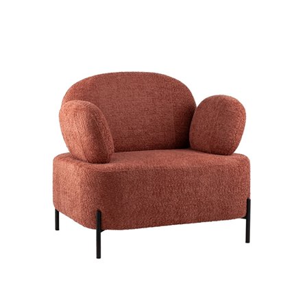 Кресло Кэнди ткань букле коралловый