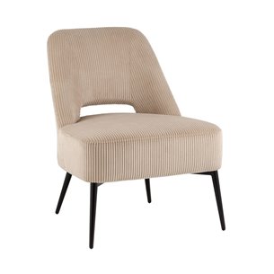 Кресло лаунж Бостон велюр рельефный бежевый