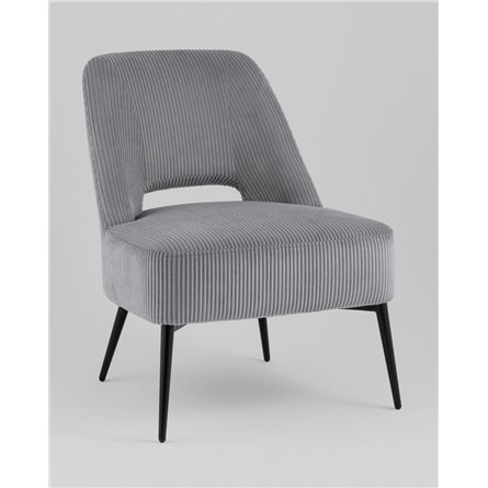 Кресло|Stool Group|Бостон велюр рельефный светло-серый