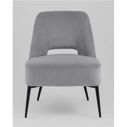 Кресло|Stool Group|Бостон велюр рельефный светло-серый