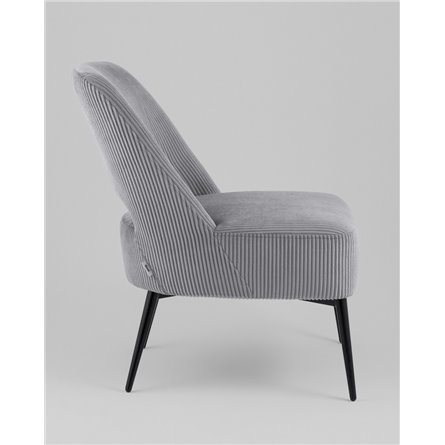 Кресло|Stool Group|Бостон велюр рельефный светло-серый