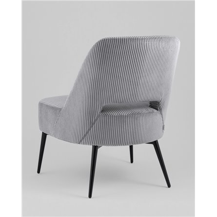 Кресло|Stool Group|Бостон велюр рельефный светло-серый