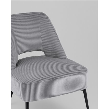 Кресло|Stool Group|Бостон велюр рельефный светло-серый