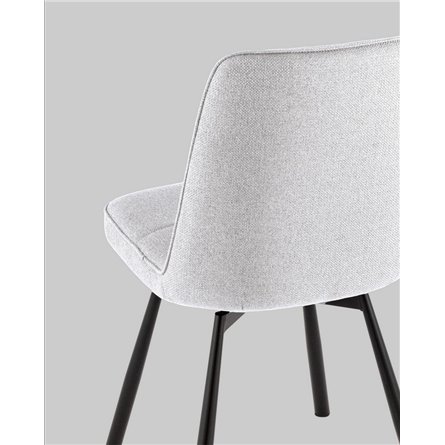 Комплект из двух стульев|Stool Group|Boun вращающийся мягкий серый обивка рогожка