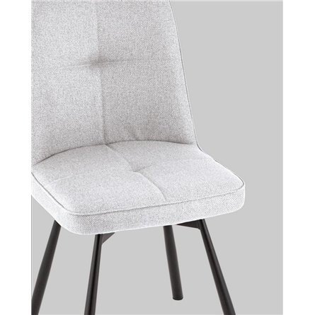 Комплект из двух стульев|Stool Group|Boun вращающийся мягкий серый обивка рогожка