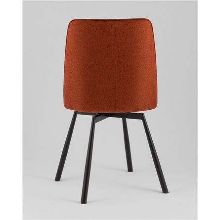 Комплект из двух стульев|Stool Group|Boun вращающийся мягкий терракотовый обивка рогожка