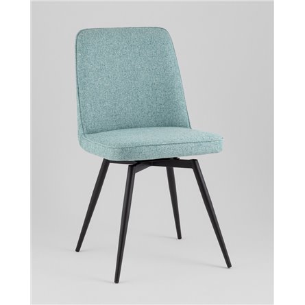 Комплект из двух стульев|Stool Group|Flatt вращающийся мягкий светло-зеленый обивка рогожка