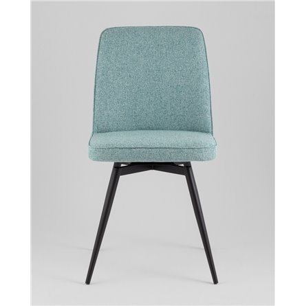 Комплект из двух стульев|Stool Group|Flatt вращающийся мягкий светло-зеленый обивка рогожка