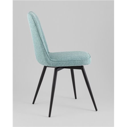 Комплект из двух стульев|Stool Group|Flatt вращающийся мягкий светло-зеленый обивка рогожка