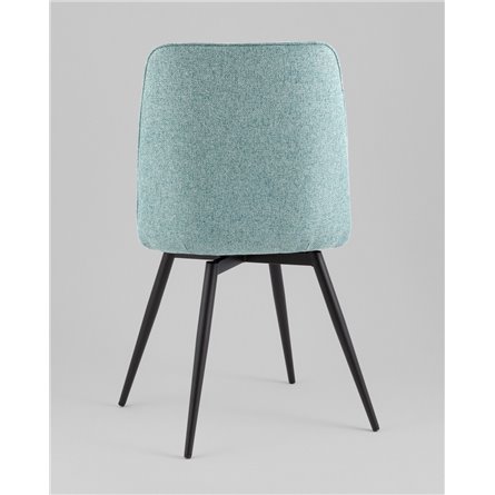 Комплект из двух стульев|Stool Group|Flatt вращающийся мягкий светло-зеленый обивка рогожка