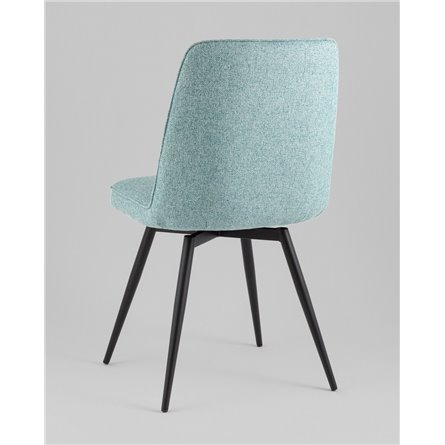 Комплект из двух стульев|Stool Group|Flatt вращающийся мягкий светло-зеленый обивка рогожка