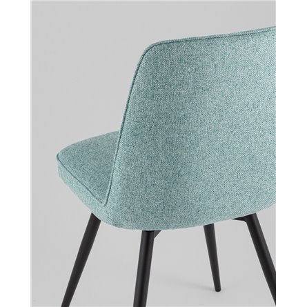 Комплект из двух стульев|Stool Group|Flatt вращающийся мягкий светло-зеленый обивка рогожка