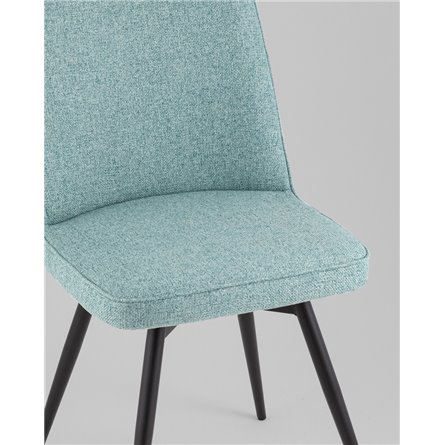 Комплект из двух стульев|Stool Group|Flatt вращающийся мягкий светло-зеленый обивка рогожка