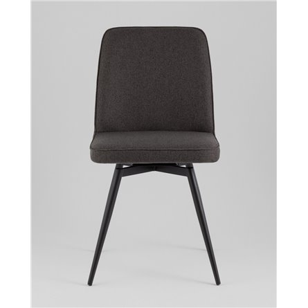 Комплект из двух стульев|Stool Group|Flatt вращающийся мягкий темно-серый обивка рогожка