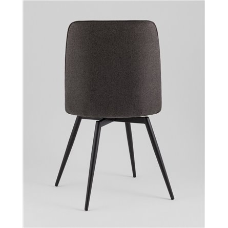 Комплект из двух стульев|Stool Group|Flatt вращающийся мягкий темно-серый обивка рогожка