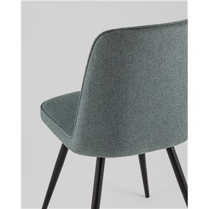 Комплект из четырех стульев|Stool Group|Hedd мягкий зеленый обивка рогожка