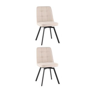 Стул Pleid вращающийся кремовый 2 шт.