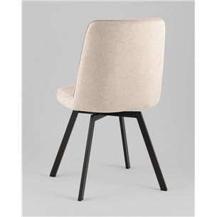 Комплект из двух стульев|Stool Group|Boun вращающийся мягкий кремовый обивка рогожка