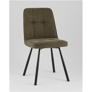 Комплект из четырех стульев|Stool Group|Trell мягкий зеленый обивка рогожка