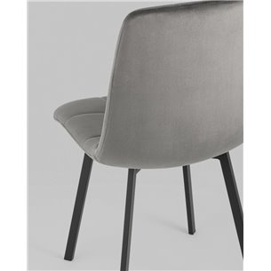 Комплект из четырех стульев|Stool Group|Chilly велюр антрацитовый ножки металл черные