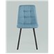 Комплект из четырех стульев|Stool Group|Chilly рогожка голубой ножки металл черные Комплект из четырех стульев|Stool Group|Chilly рогожка голубой ножки металл черные