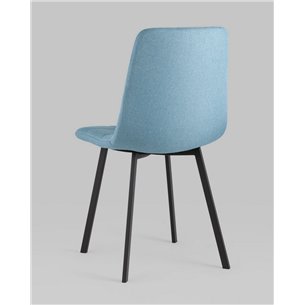 Комплект из четырех стульев|Stool Group|Chilly рогожка голубой ножки металл черные