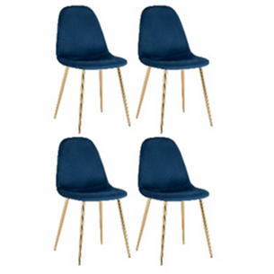 Стул Валенсия SN велюр темно-синий золотые ножки 4 шт.