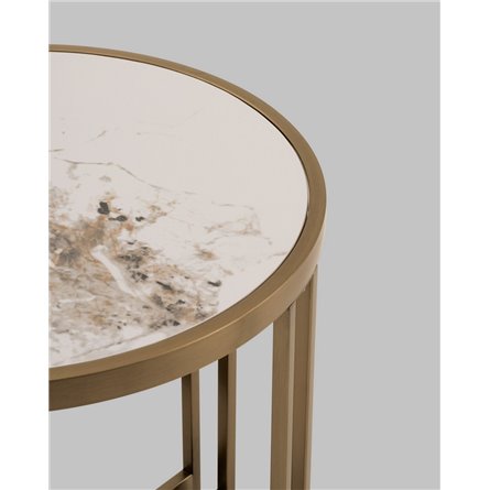 |Stool Group|Алиада 55х55 см светлая керамика сталь шампань