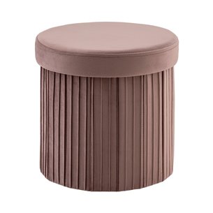 Пуф складной с ящиком Store Round пыльно-розовый