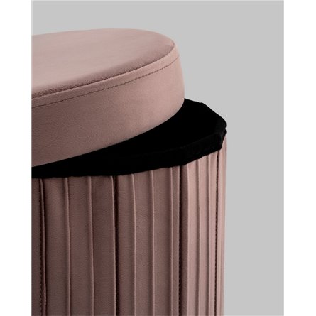 Пуф|Stool Group|Store Round пыльно-розовый складной с ящиком