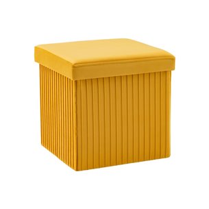 Пуф складной с ящиком Store Square жёлтый