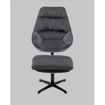 Кресло|Stool Group|Оррелл серый с оттоманкой