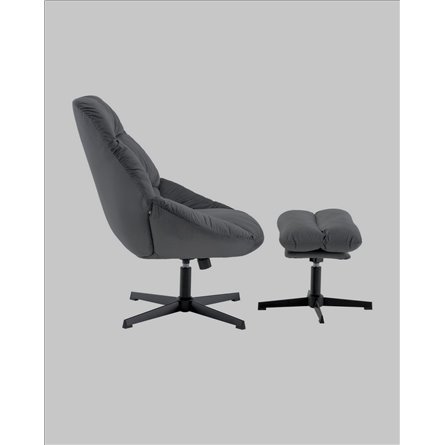 Кресло|Stool Group|Оррелл серый с оттоманкой