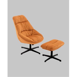 Кресло|Stool Group|Оррелл терракотовый с оттоманкой