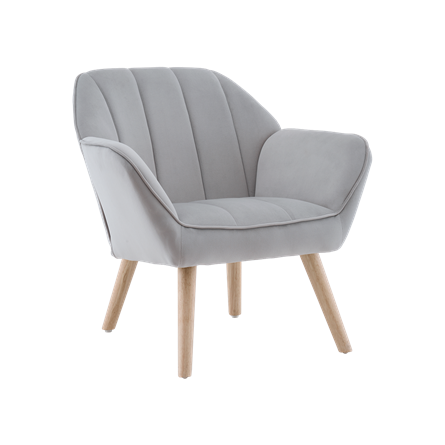 Кресло Руди серебристый