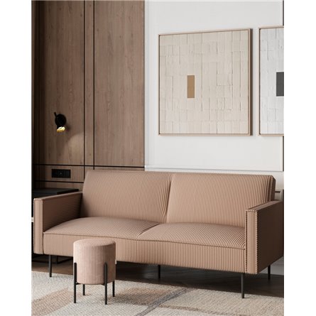 Диван прямой|Stool Group|Кассель велюр рельефный бежевый