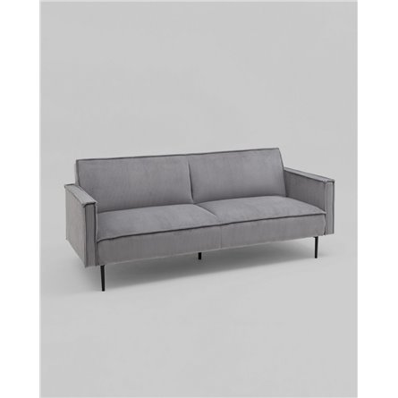 Диван прямой|Stool Group|Кассель велюр рельефный светло-серый