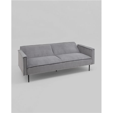 Диван прямой|Stool Group|Кассель велюр рельефный светло-серый